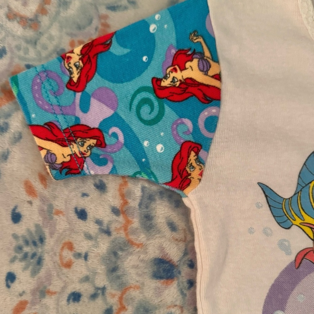 Disney The Little Mermaid Sleepwear T-shirt Youth Size 6 Vintage - Picture 6 of 10